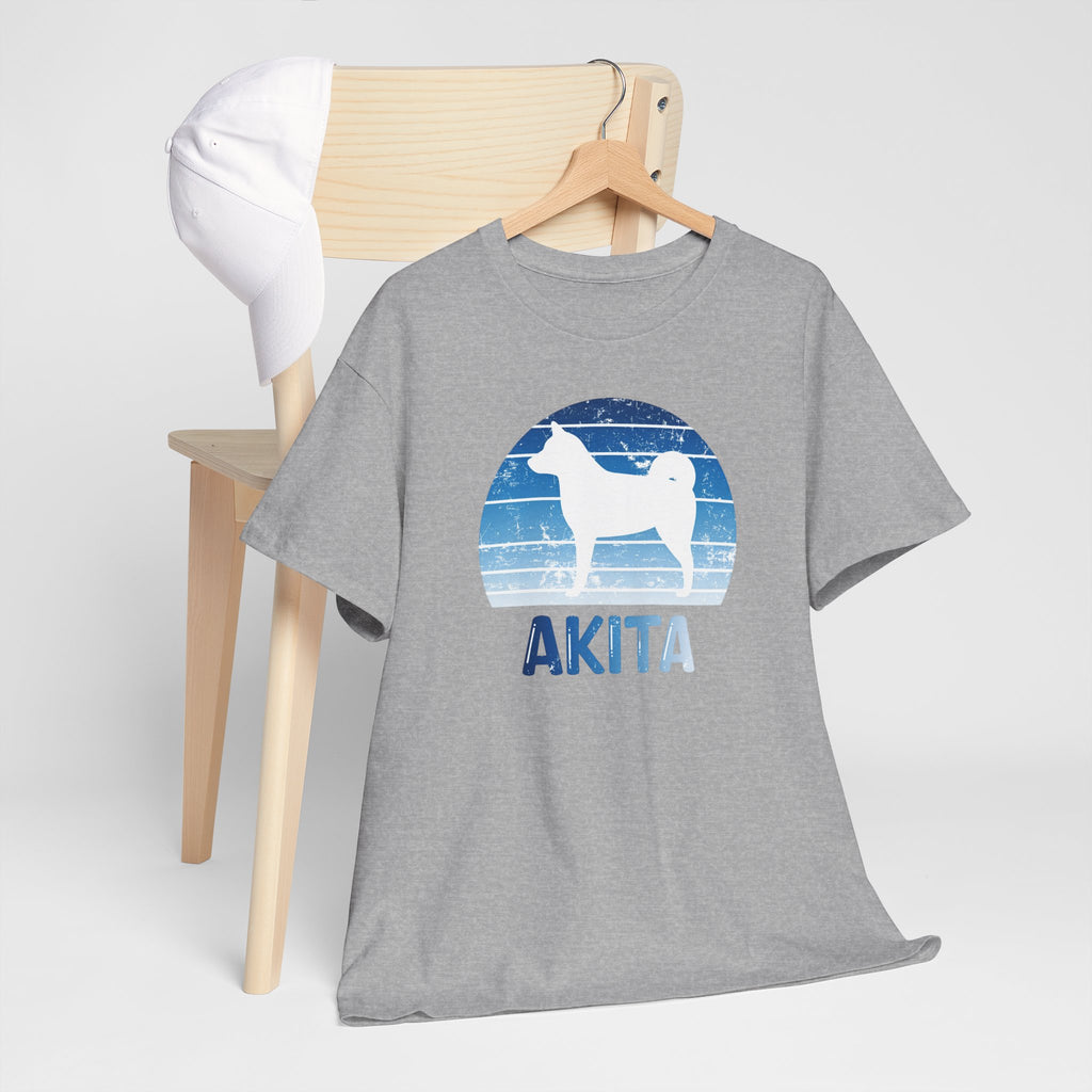 Akita Retro Sunset T-Shirt – Unisex Dog Lover Graphic Tee