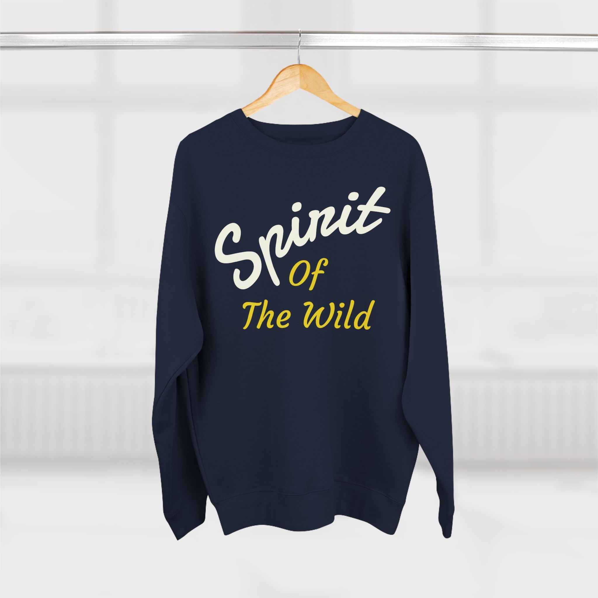 Wolf Spirit Crewneck Sweatshirt — "Spirit of the Wild" Graphic on the back