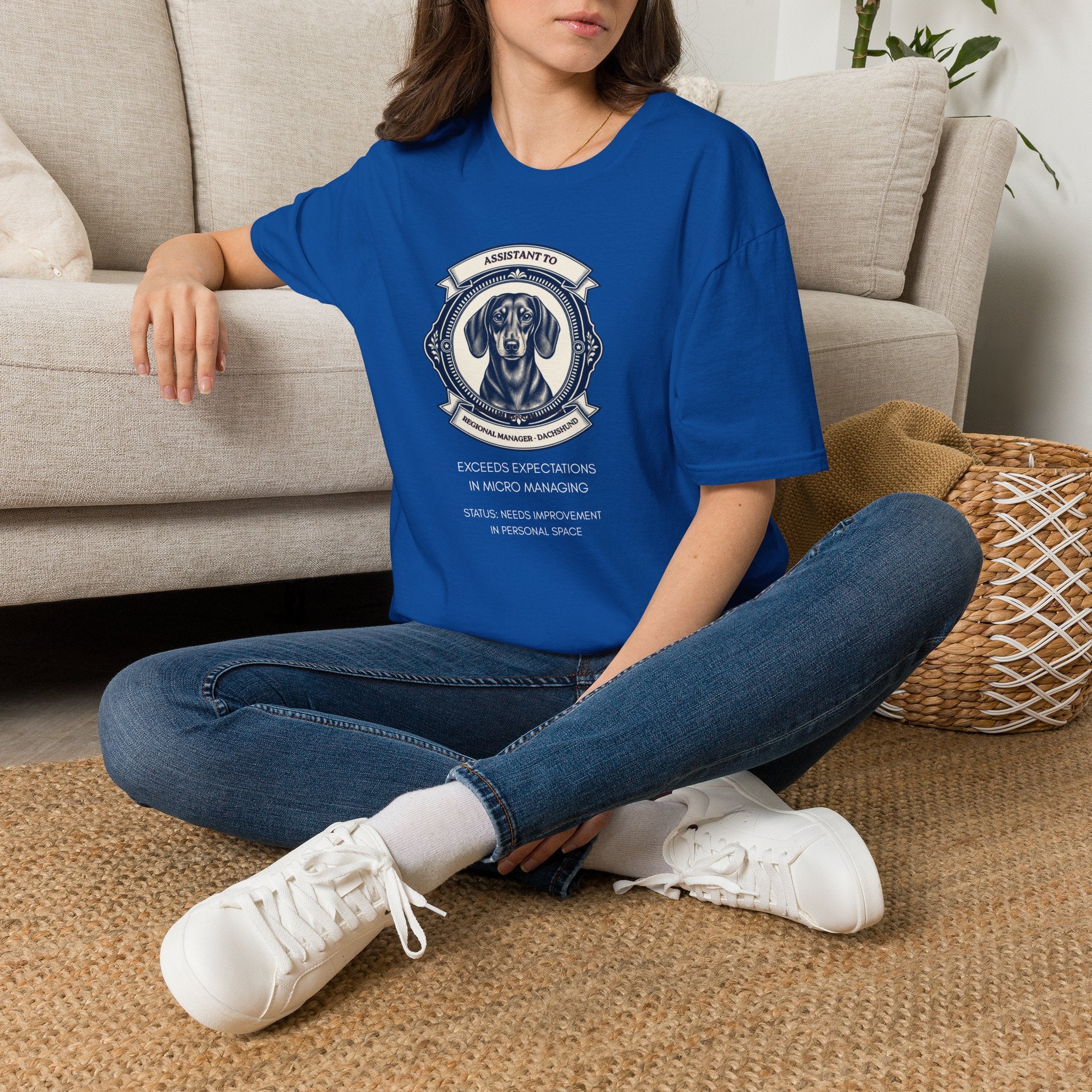 Dachshund Assistant T-Shirt — "Assistant to the Regional Manager" Funny Dog Tee