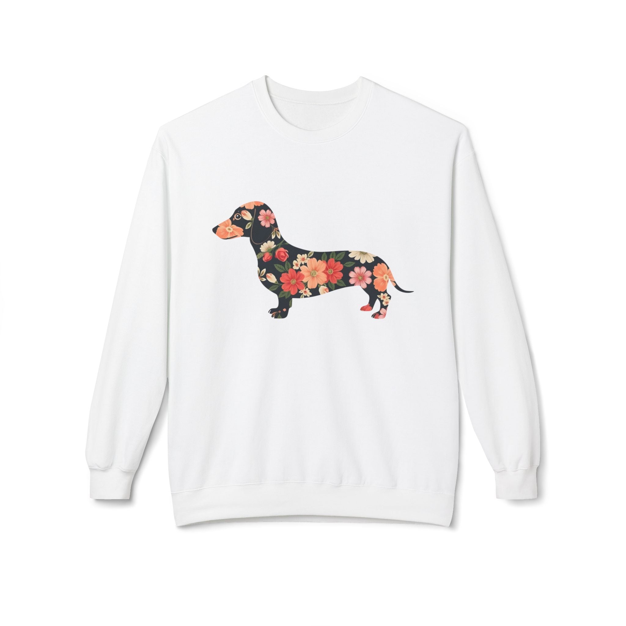 Floral Dachshund Crewneck Sweatshirt