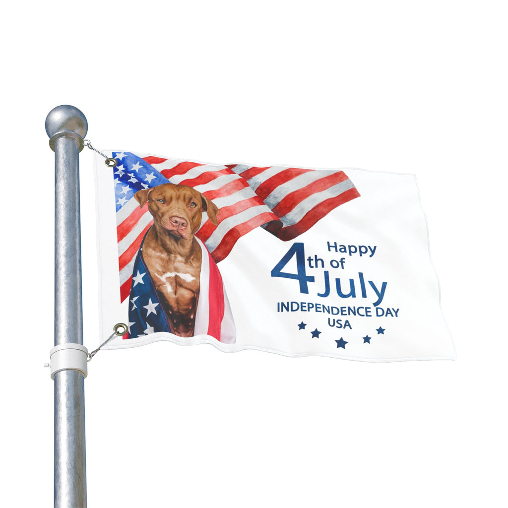 4th of July Dog Flag — Double-Sided American Independence Day Garden Banner