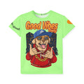 Kids 'Good Vibes Only' Neon Sports Jersey — Cool Dog Graphic Tee
