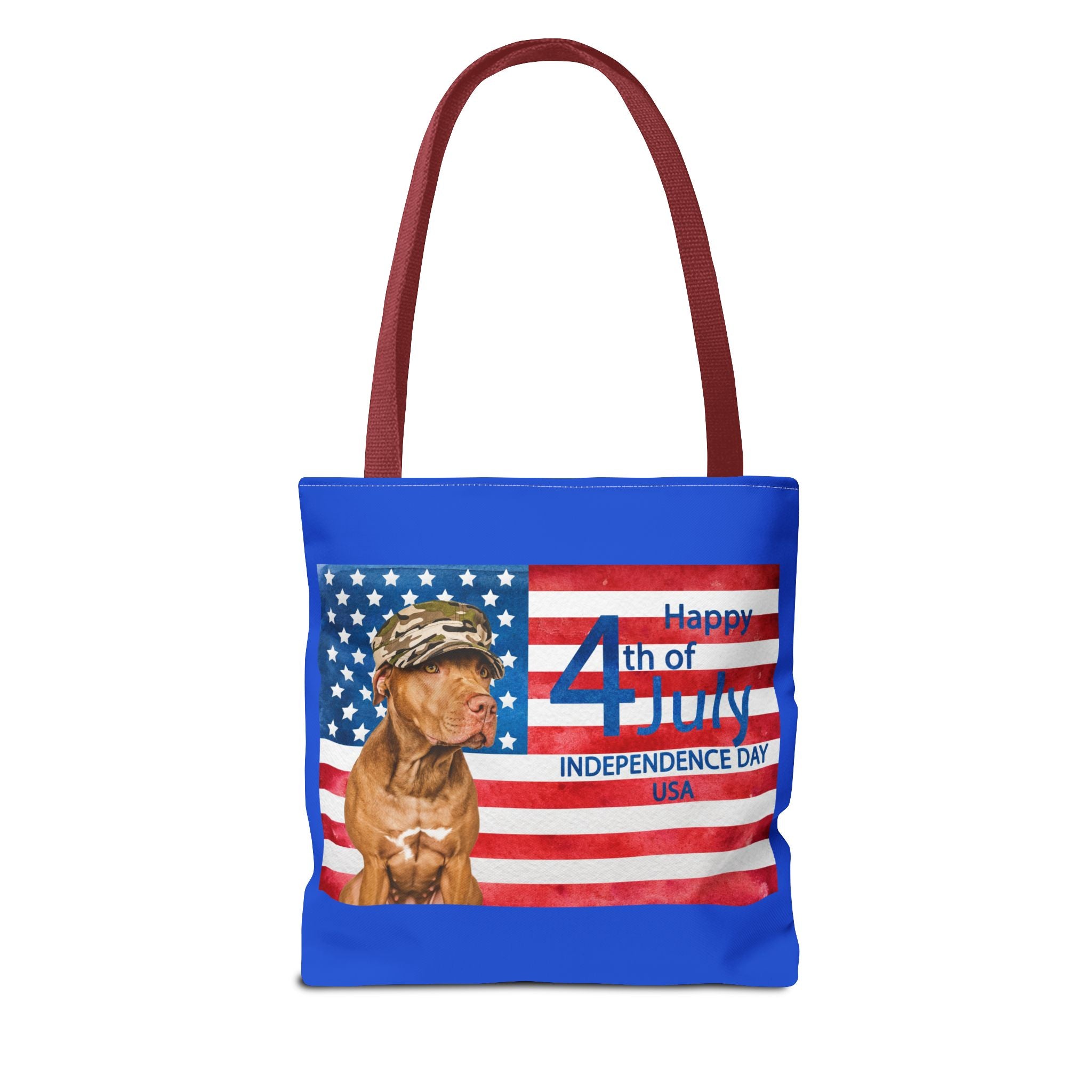 Independence Day Dog Tote Bag — Happy 4th of July USA Flag Tote
