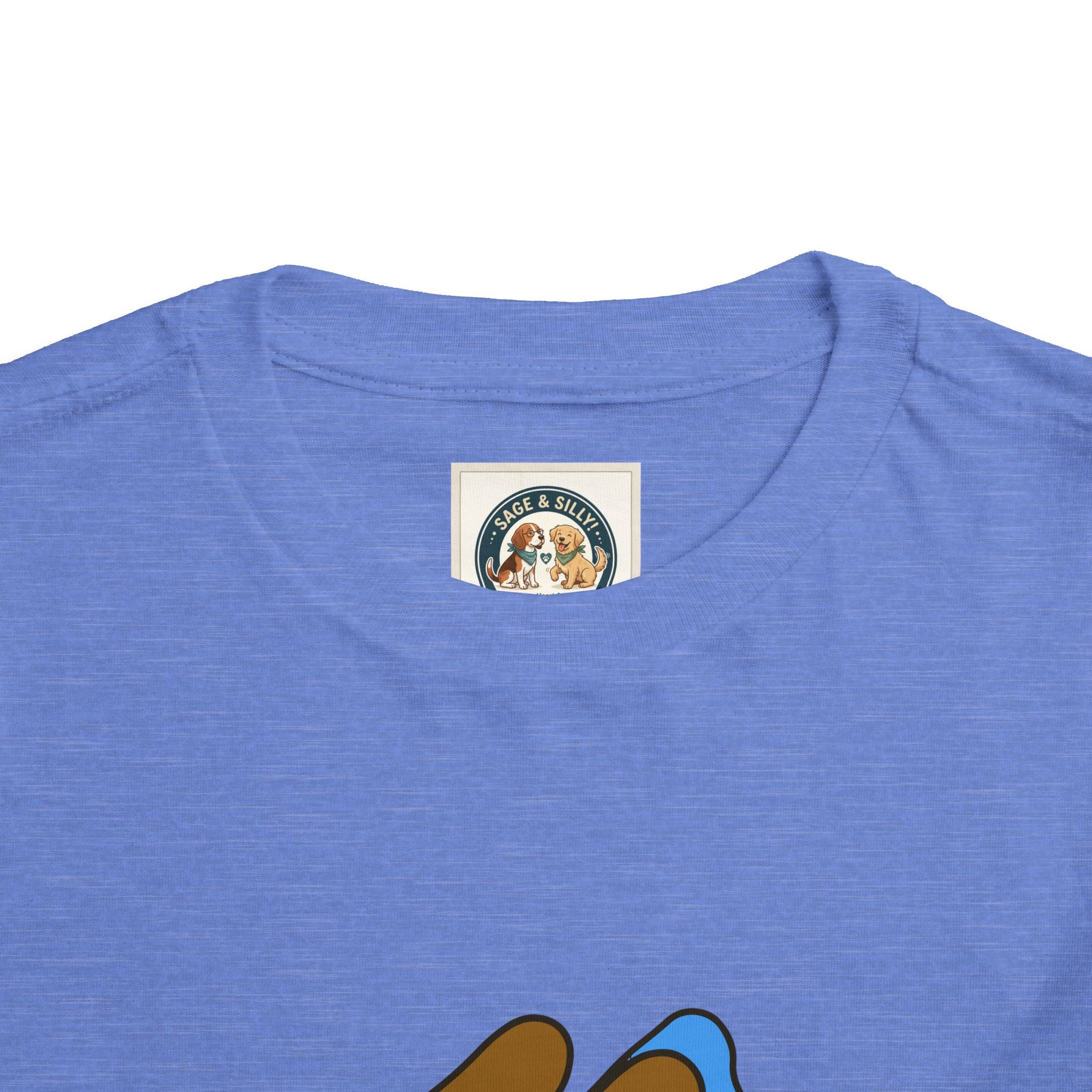 Toddler Tee – Cute Superhero Dog & Puppy Flight Graphic