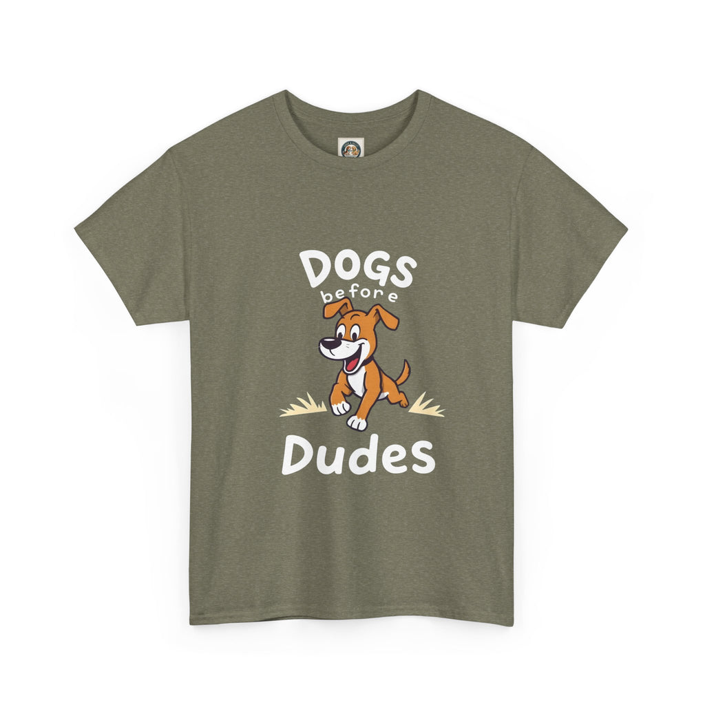 Dogs Before Dudes T-Shirt — Cute Puppy Graphic Tee (Dog Lover Gift)