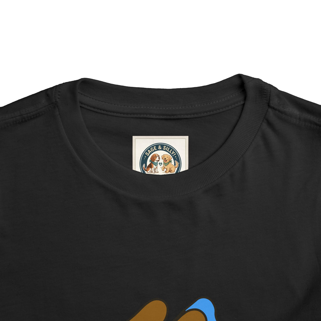 Toddler Tee – Cute Superhero Dog & Puppy Flight Graphic