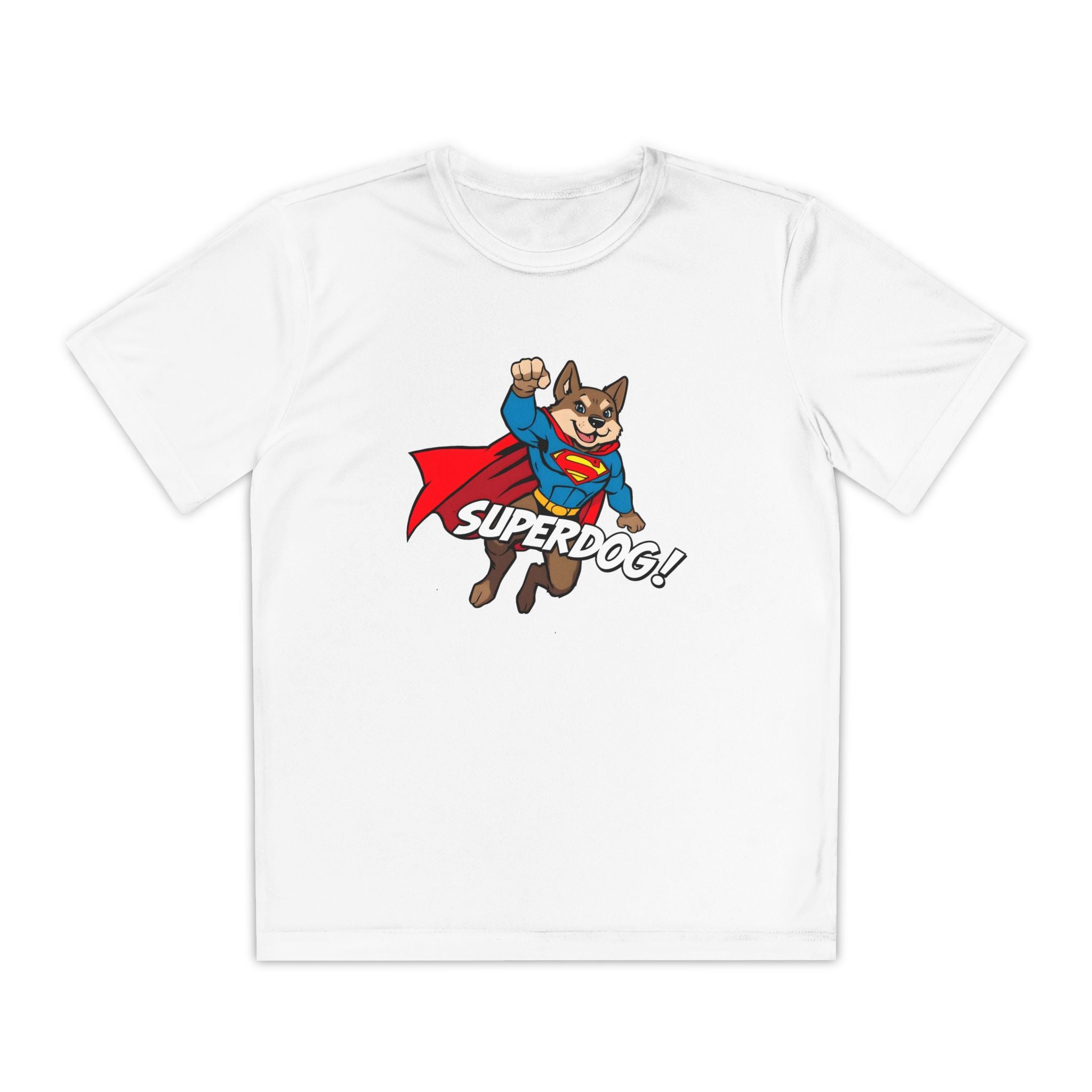 Kids Superdog T-Shirt — Youth Superhero Dog Tee ("SUPERDOG!")