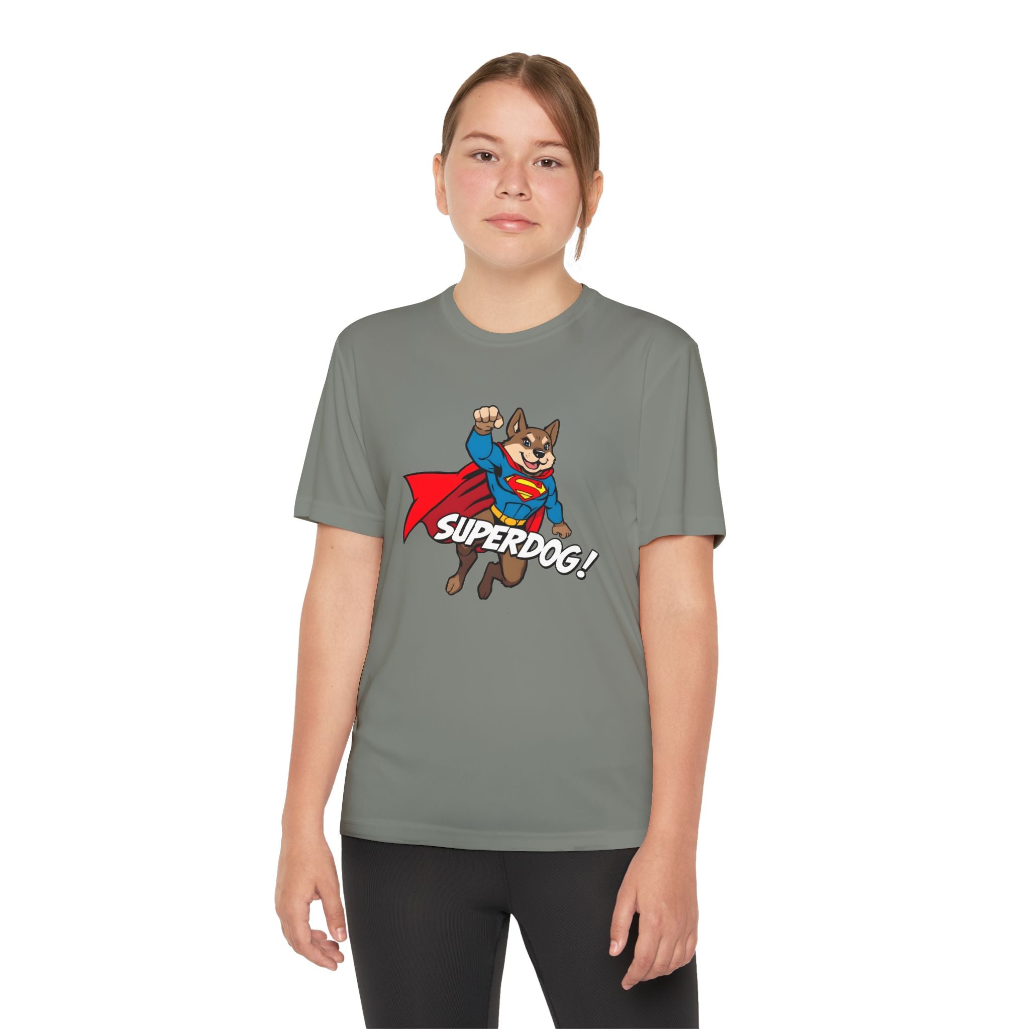 Kids Superdog T-Shirt — Youth Superhero Dog Tee ("SUPERDOG!")