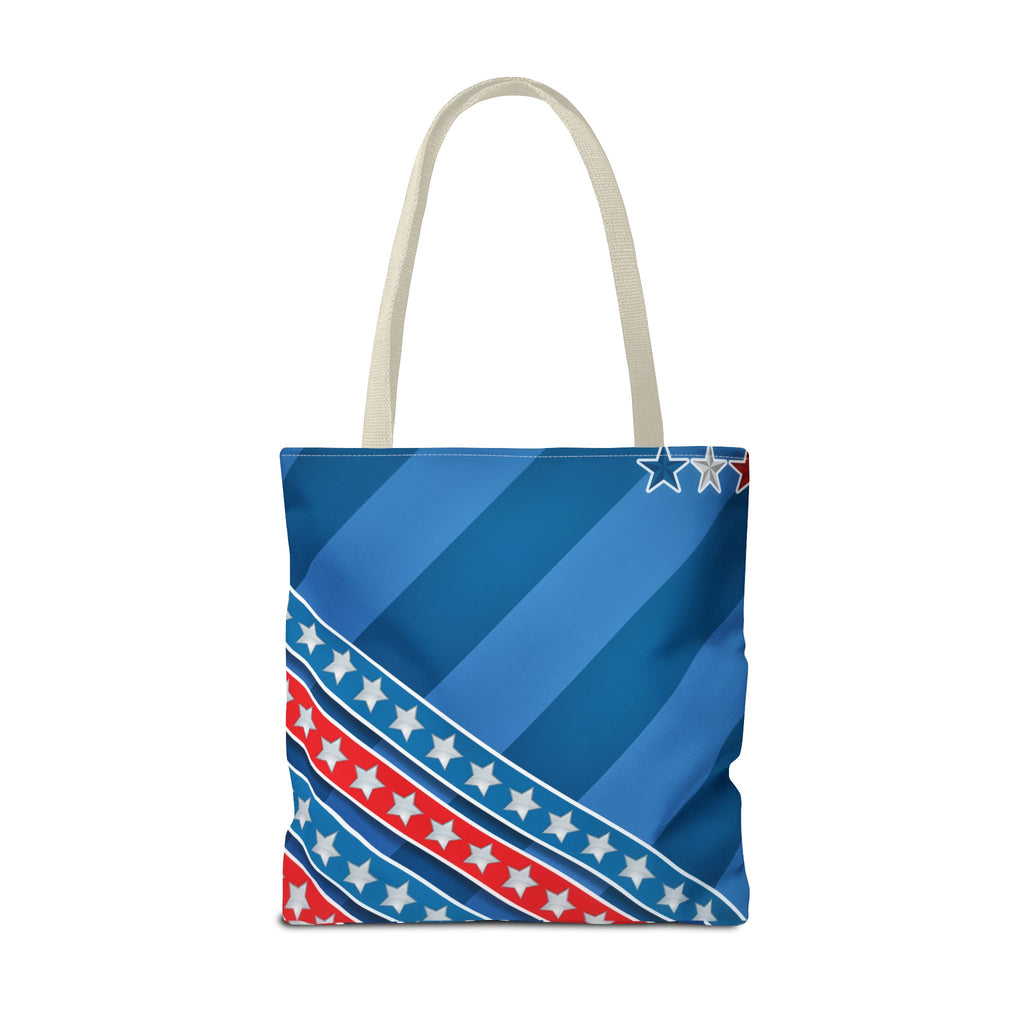 Patriotic Dog Tote Bag — "We Love Our Dog and the USA" AOP Tote