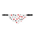 Clip-On Pet Bandana — Hearts and Paws