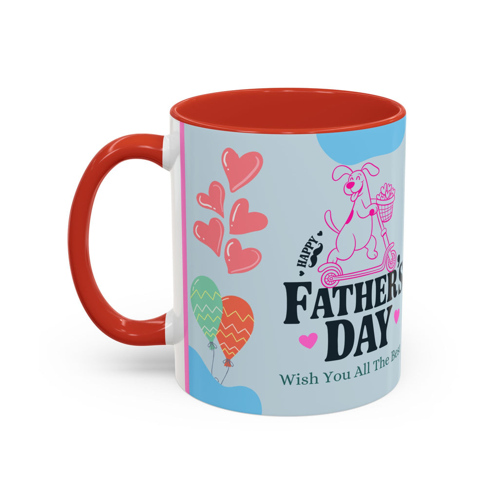 Father's Day Coffee Mug – Cute Dog on Scooter Design (11/15oz)