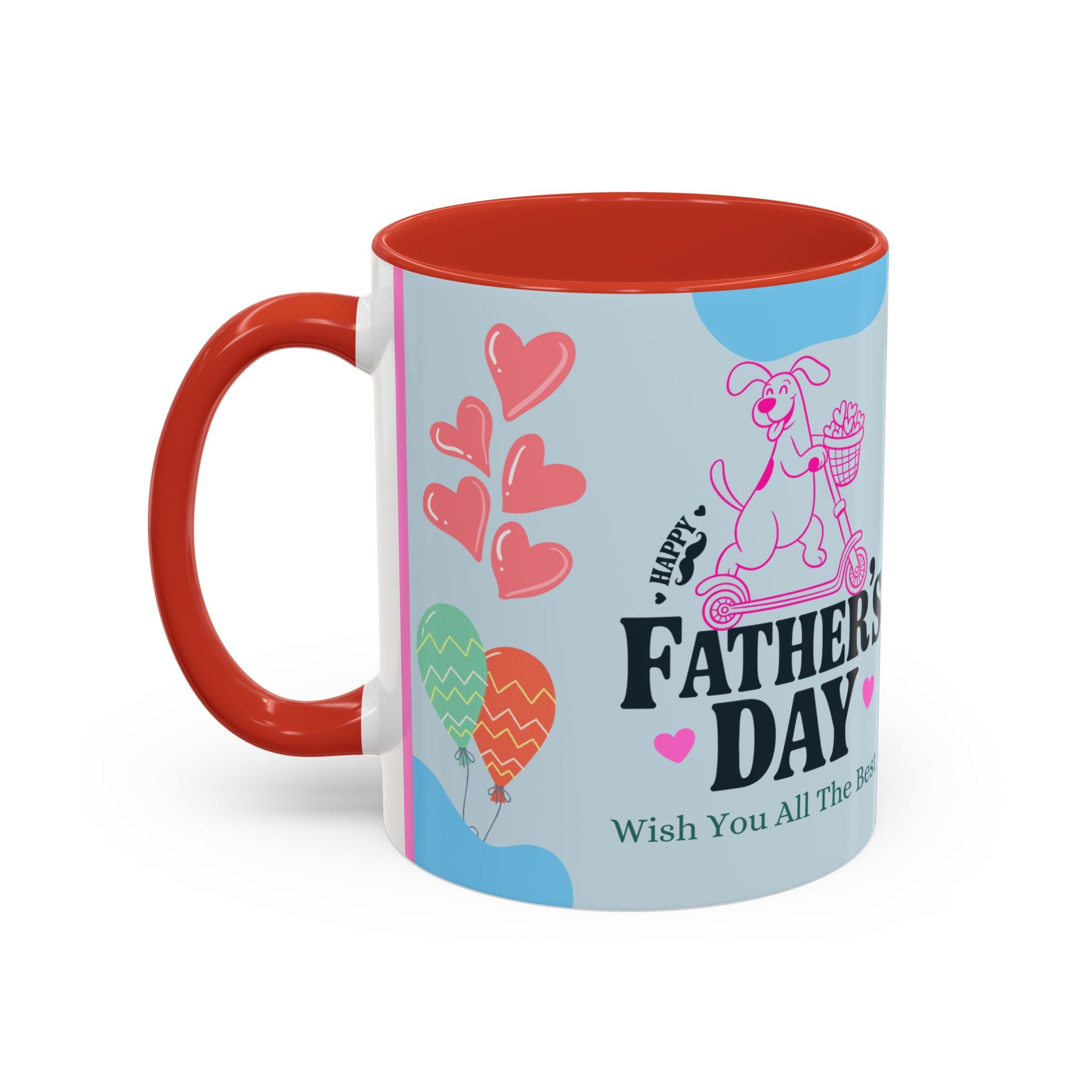 Father's Day Coffee Mug – Cute Dog on Scooter Design (11/15oz)