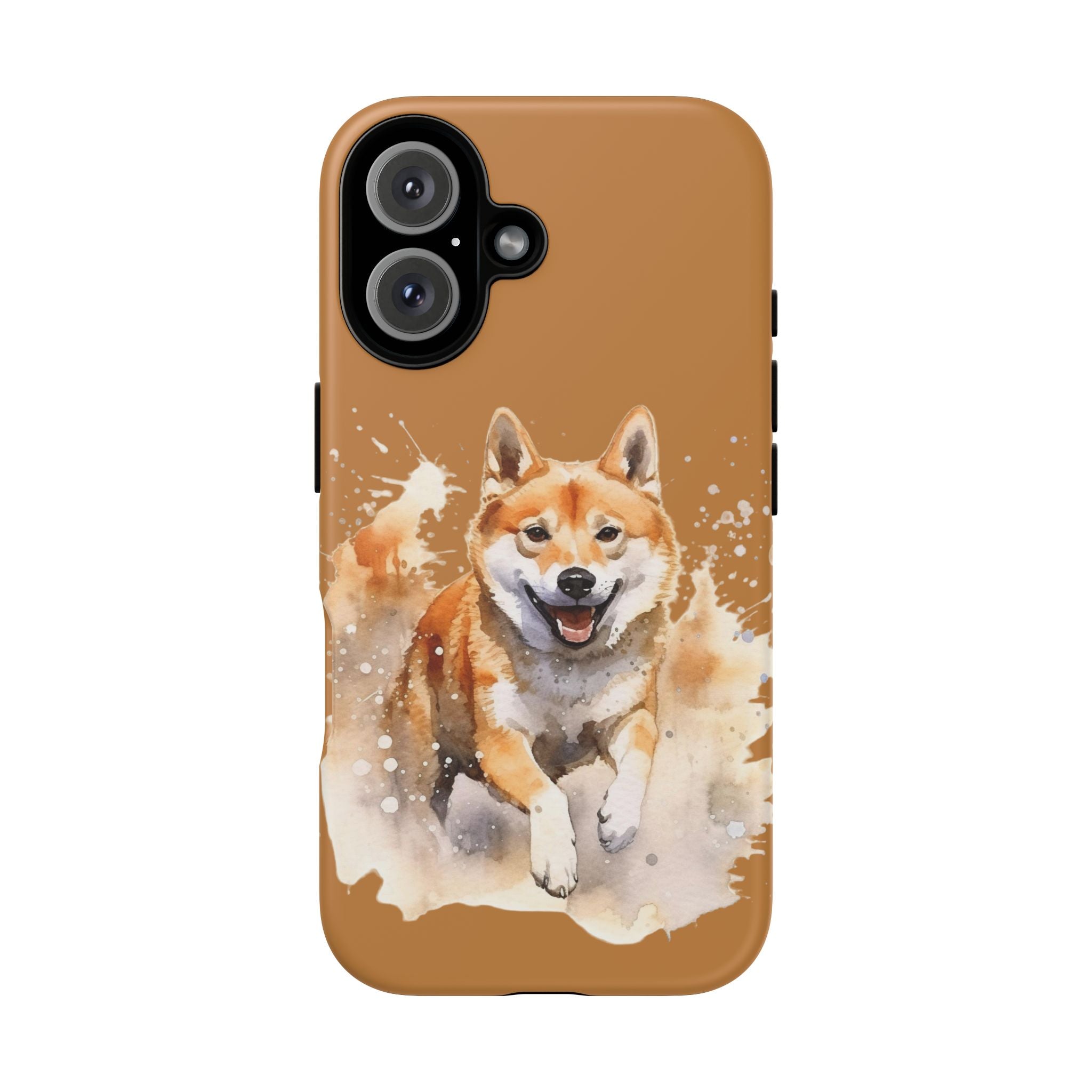 Shiba Inu Phone Case — Energetic Watercolor Dog Protective Case