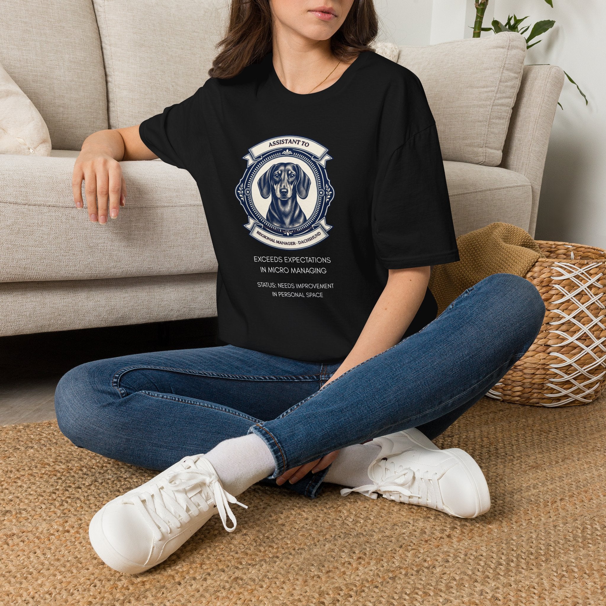 Dachshund Assistant T-Shirt — "Assistant to the Regional Manager" Funny Dog Tee