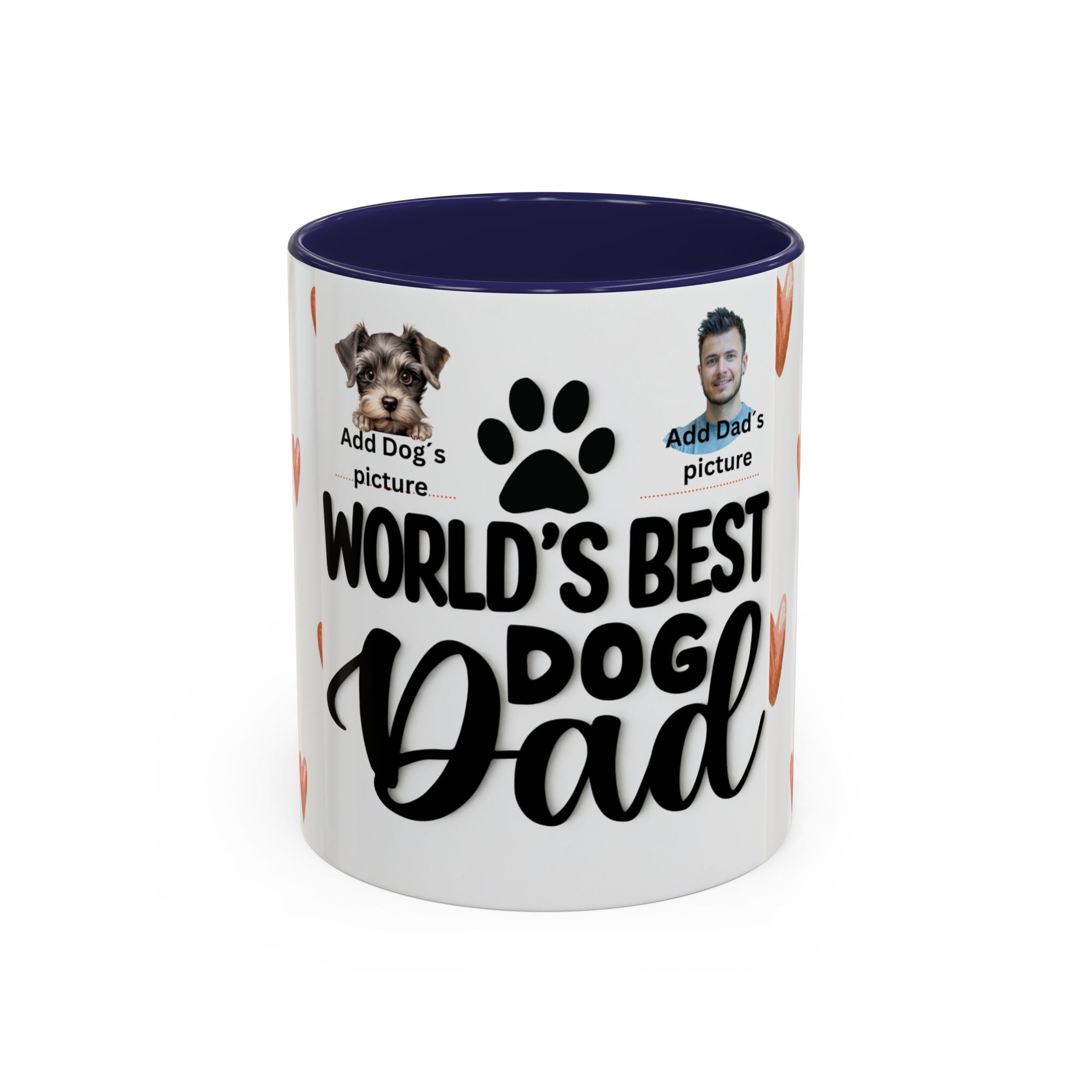 Personalised "World's Best Dog Dad" Coffee Mug — Custom Pet & Owner Photo
