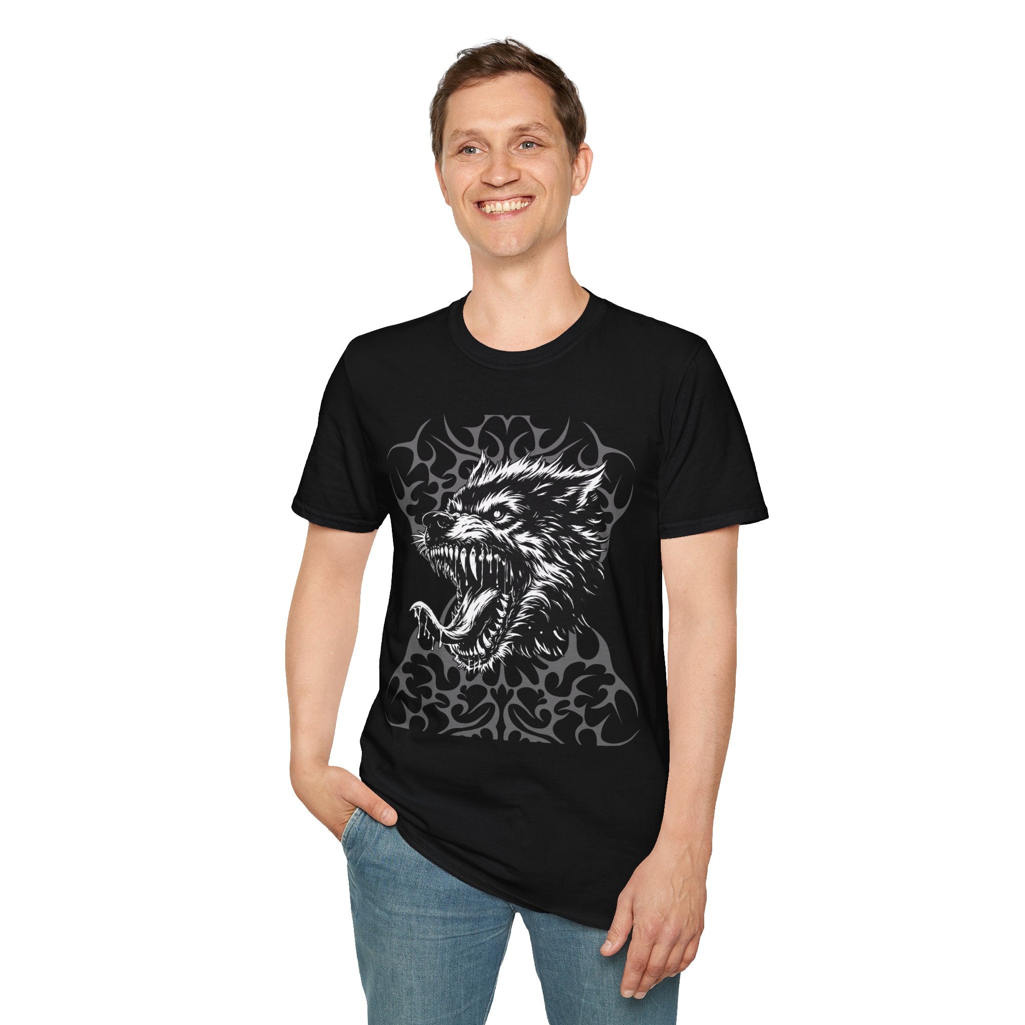 Angry Wolf Graphic T-Shirt — "This Is My Friendly Side"