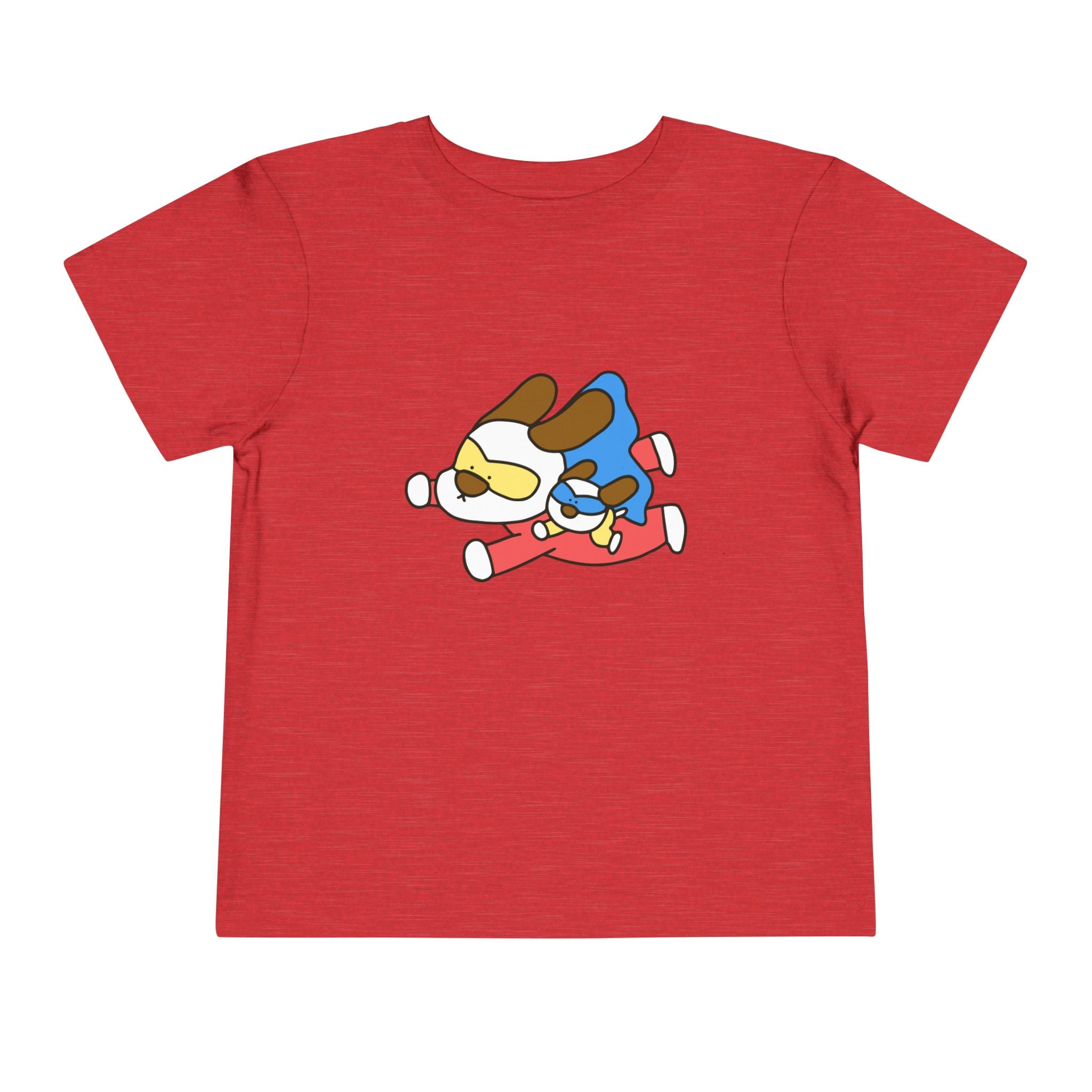 Toddler Tee – Cute Superhero Dog & Puppy Flight Graphic
