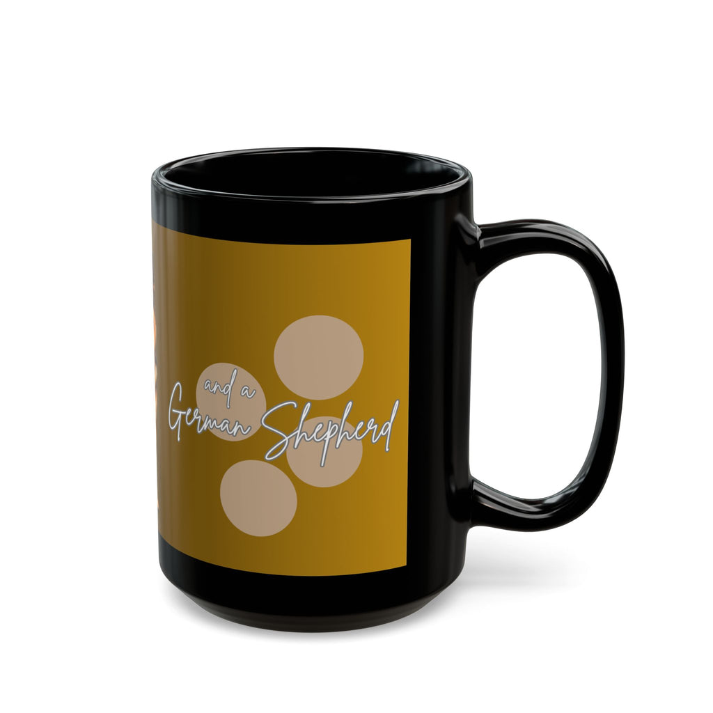 German Shepherd Coffee Mug — Pet Lover Black Ceramic Mug (11oz/15oz)