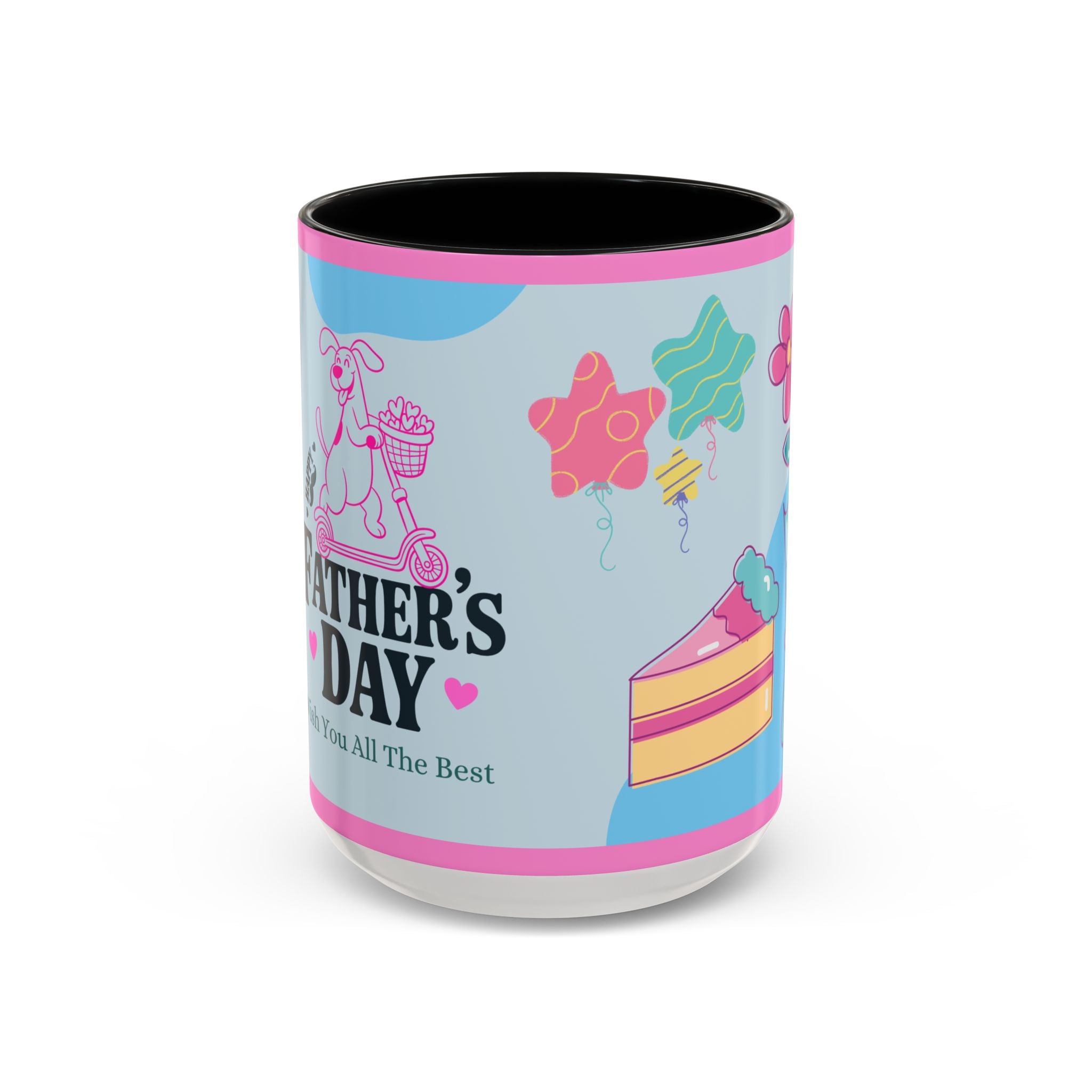 Father's Day Coffee Mug – Cute Dog on Scooter Design (11/15oz)