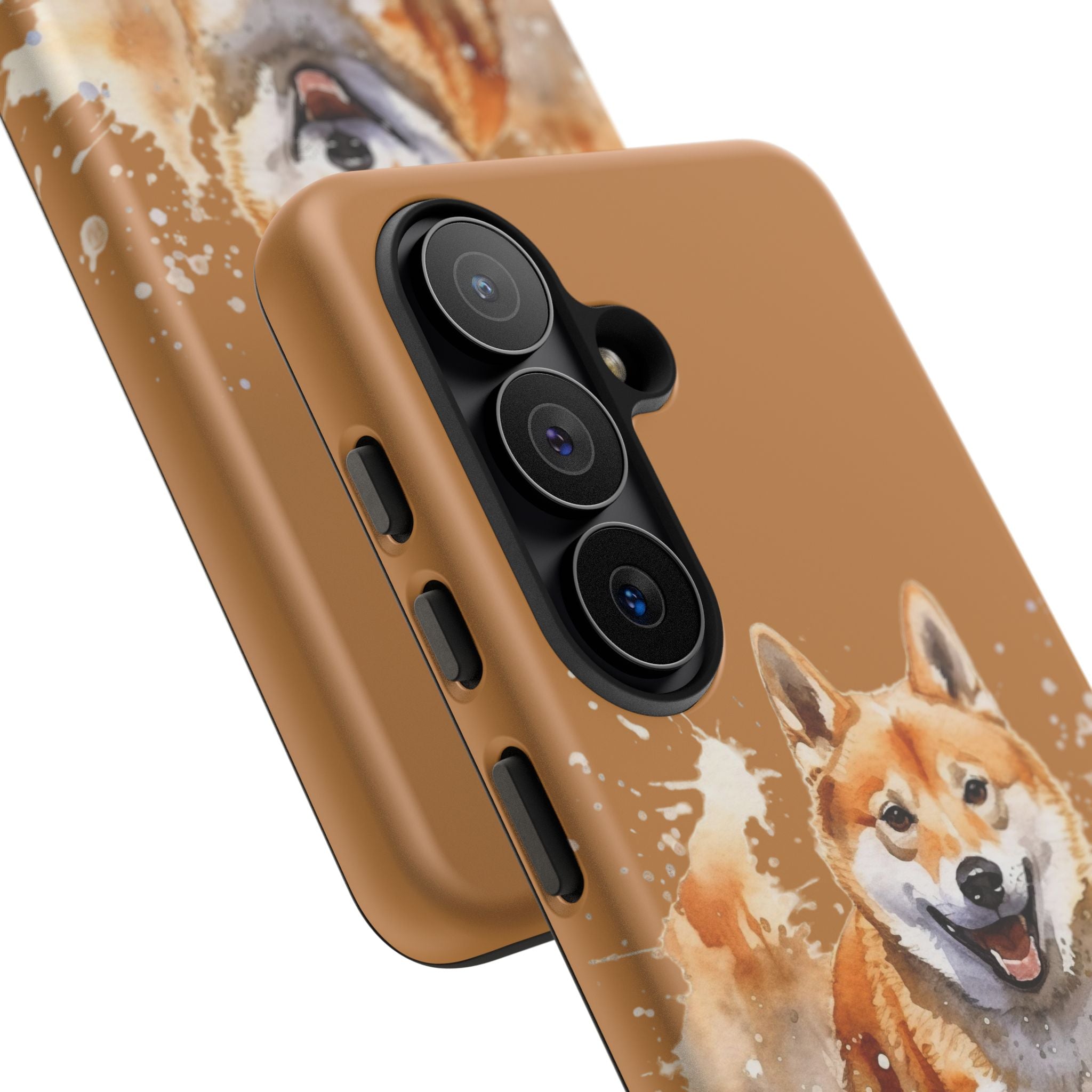 Shiba Inu Phone Case — Energetic Watercolor Dog Protective Case