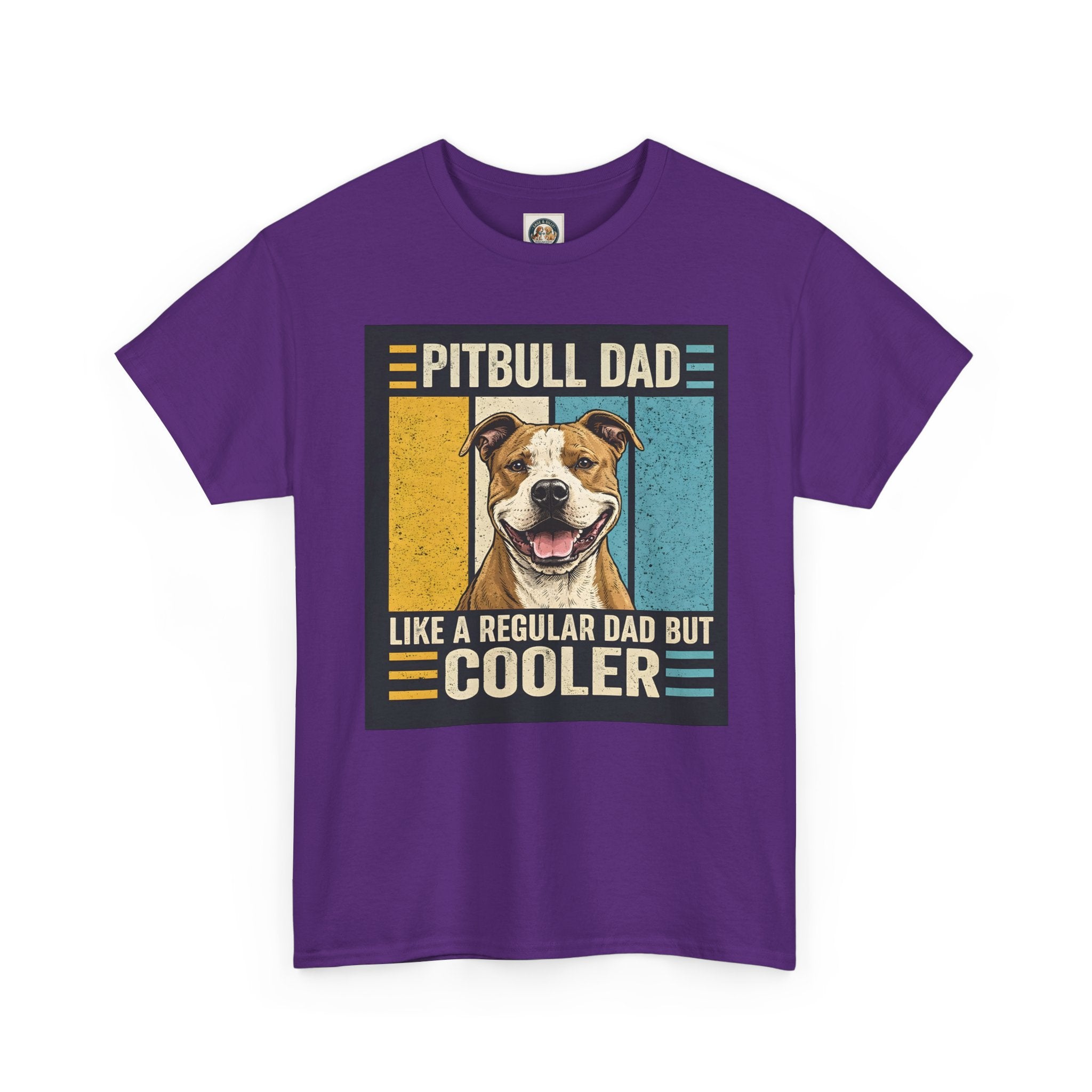 Pitbull Dad T-Shirt — "Like a Regular Dad but Cooler" Retro Dog Dad Tee