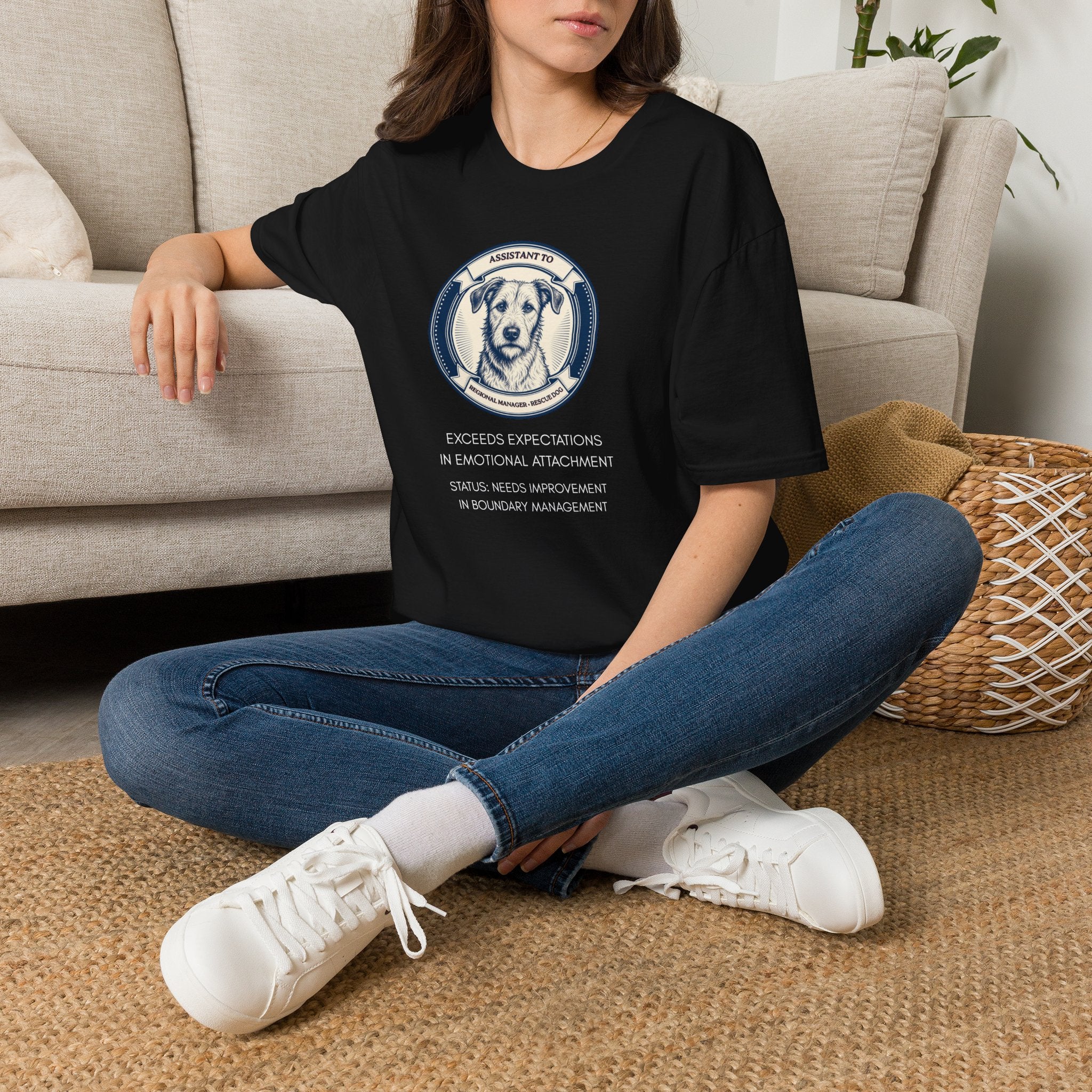 Rescue Dog T-Shirt — "Assistant to the Regional Manager" Funny Adopted Dog Tee