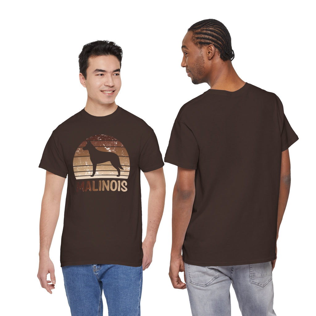 Belgian Malinois Retro Sunset T-Shirt – Unisex Dog Lover Graphic Tee