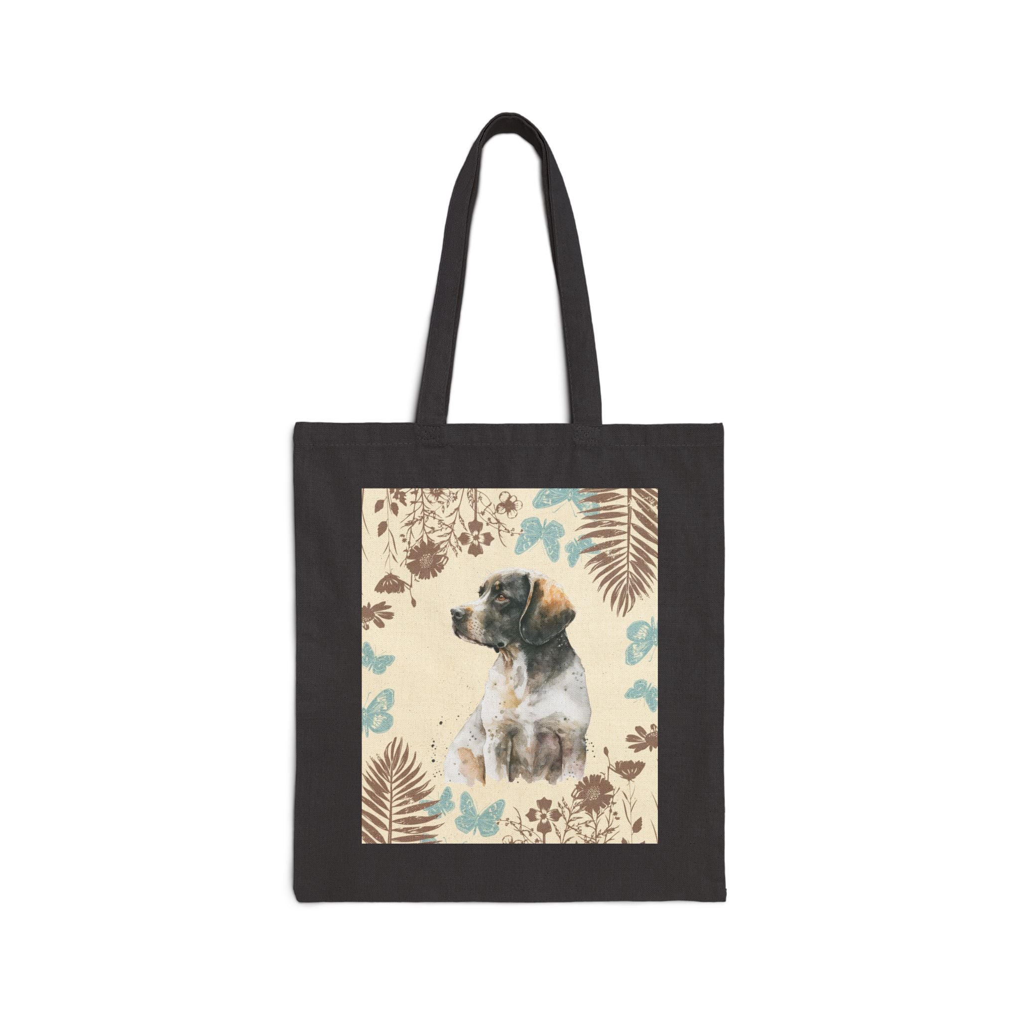 Tote Bag — "Listen With Your Heart - Like A Dog Does" Dog Portrait Canvas Tote