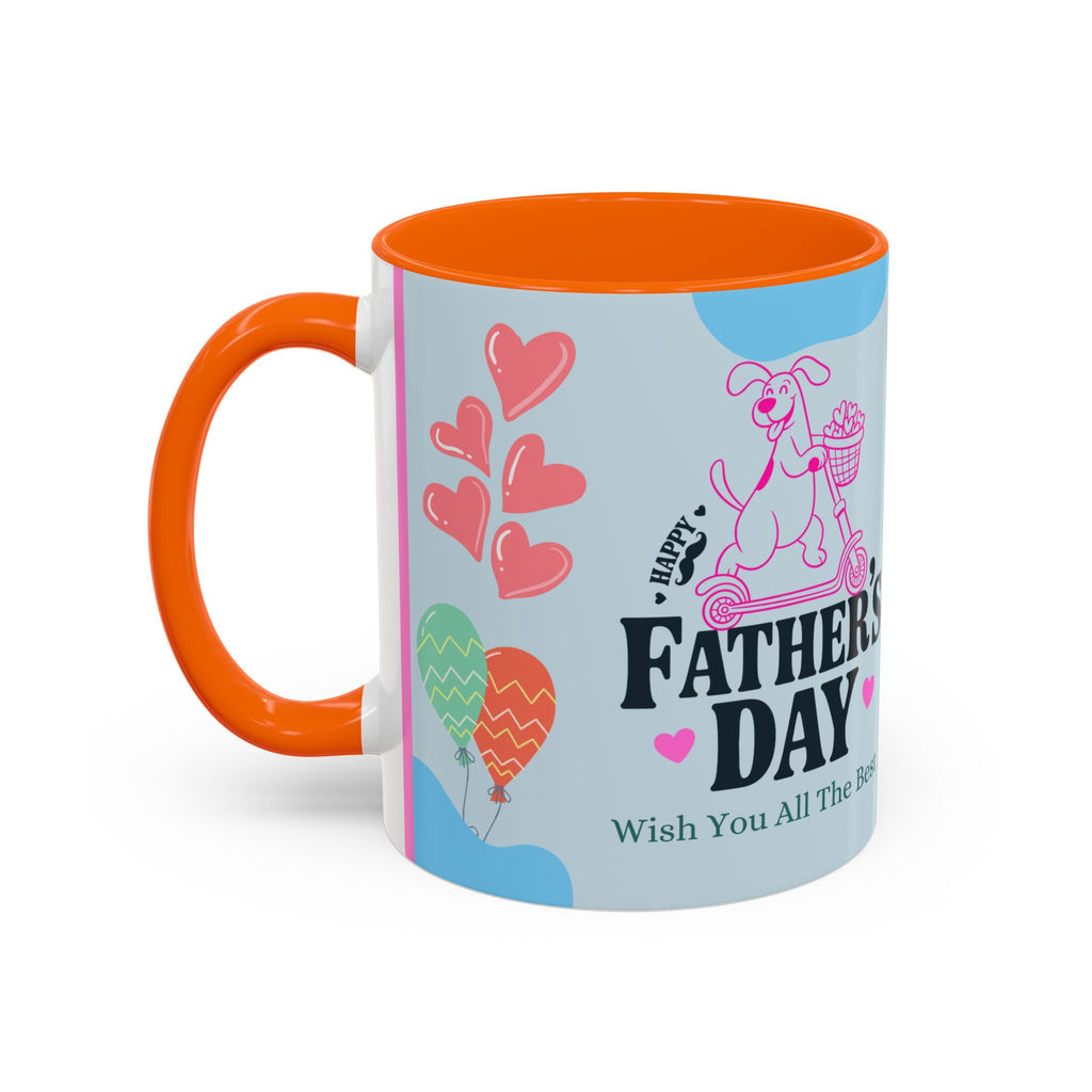 Father's Day Coffee Mug – Cute Dog on Scooter Design (11/15oz)