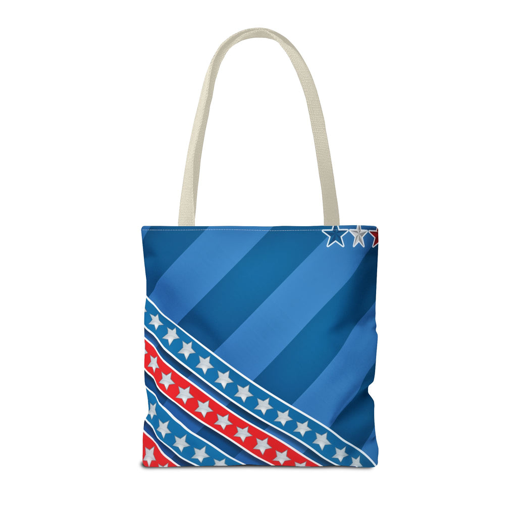 Patriotic Dog Tote Bag — "We Love Our Dog and the USA" AOP Tote