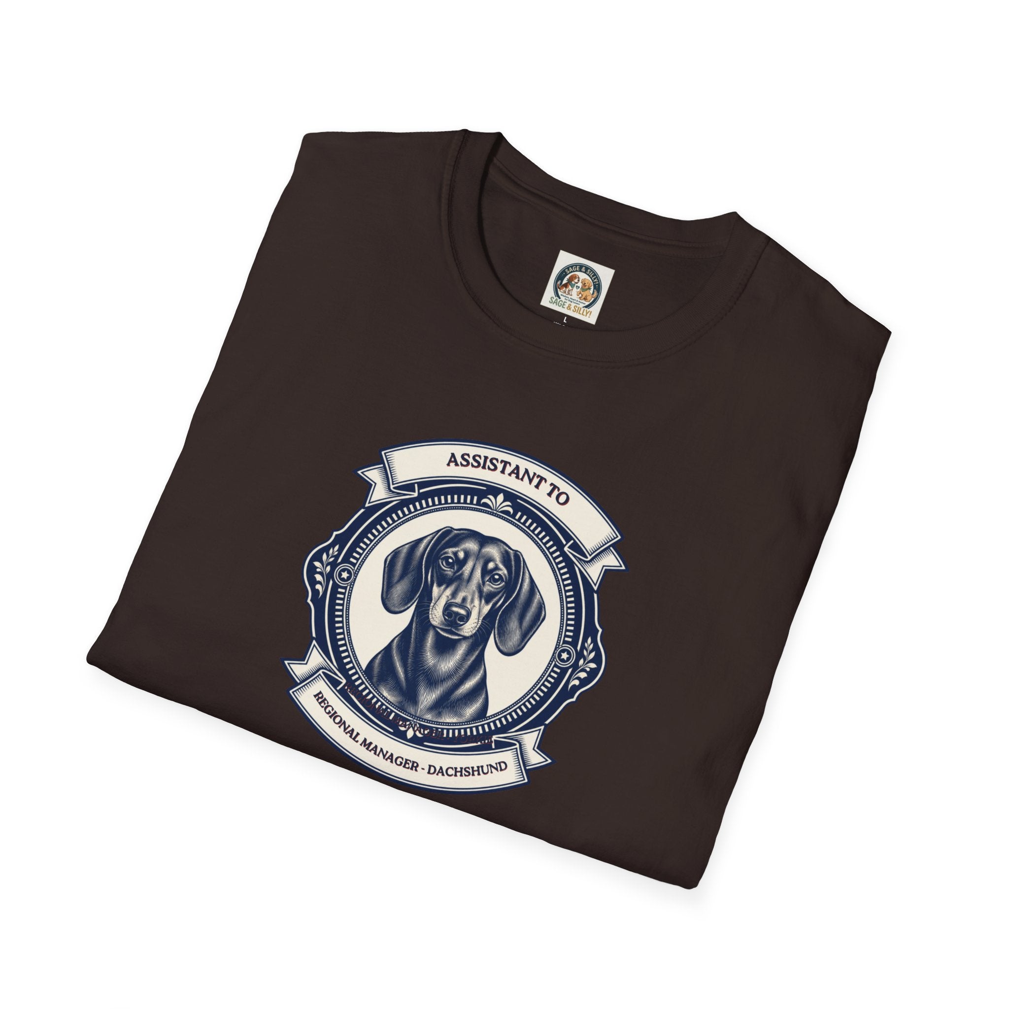 Dachshund Assistant T-Shirt — "Assistant to the Regional Manager" Funny Dog Tee