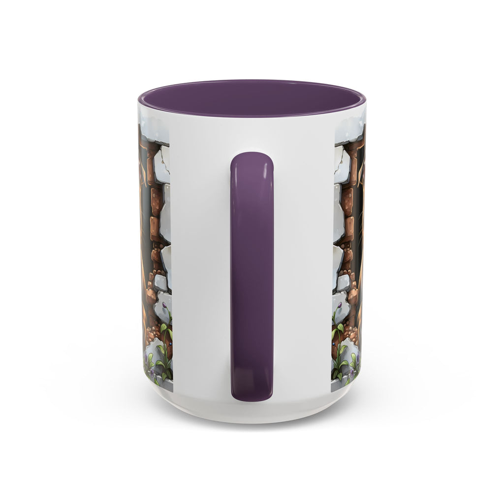 Pit Bull Puppy Peek Accent Coffee Mug – Cute Dog Lover Gift (11/15oz)
