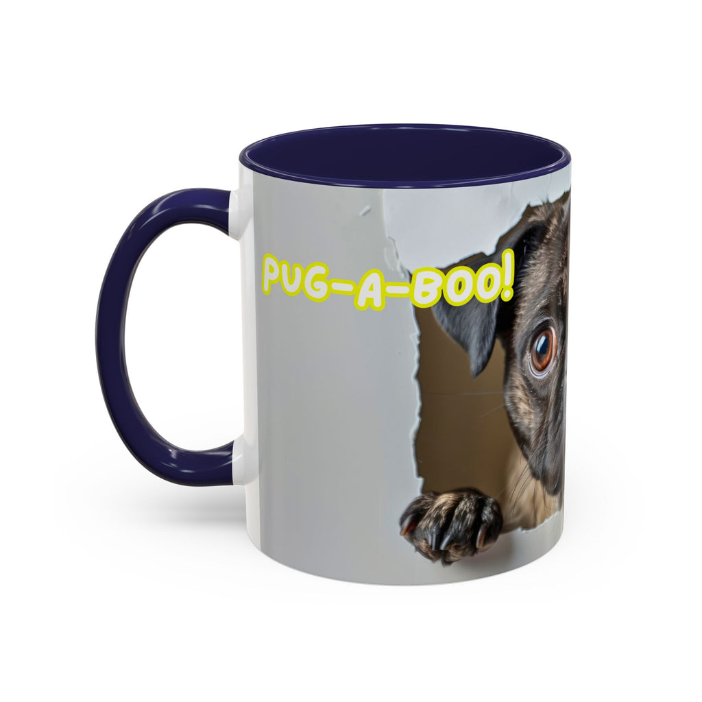 Pug “I See You!” Accent Coffee Mug — Cute Dog Lover Gift (11/15 oz)