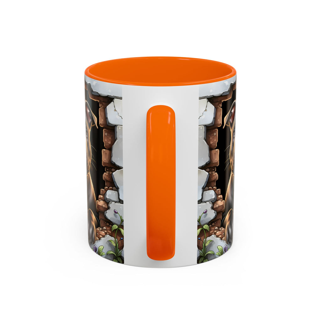 Pit Bull Puppy Peek Accent Coffee Mug – Cute Dog Lover Gift (11/15oz)