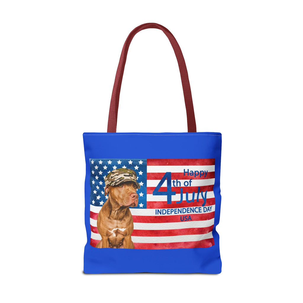 Independence Day Dog Tote Bag — Happy 4th of July USA Flag Tote