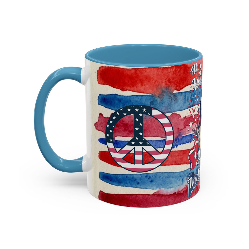 Independence Day Husky Coffee Mug — Happy 4th of July Patriotic Accent Mug (11/15oz)