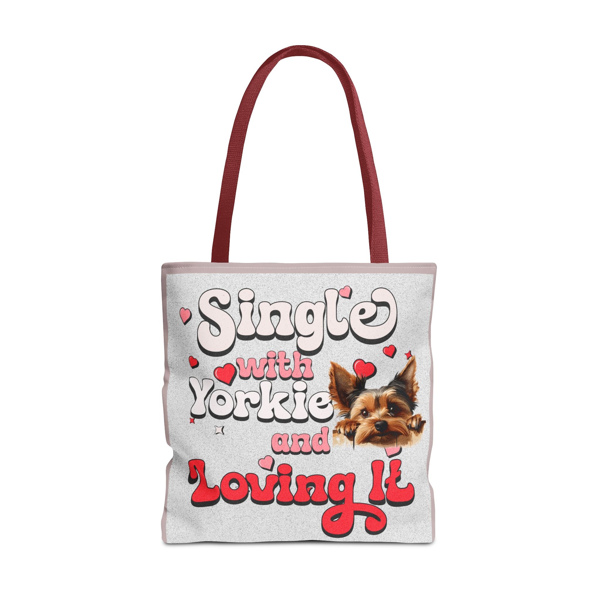 Tote Bag — "Single with Yorkie and Loving It" Cute Yorkie Lover Tote