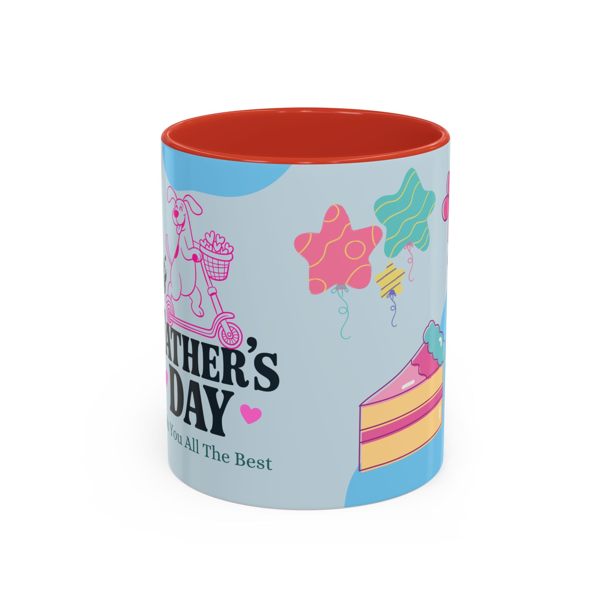 Father's Day Coffee Mug – Cute Dog on Scooter Design (11/15oz)