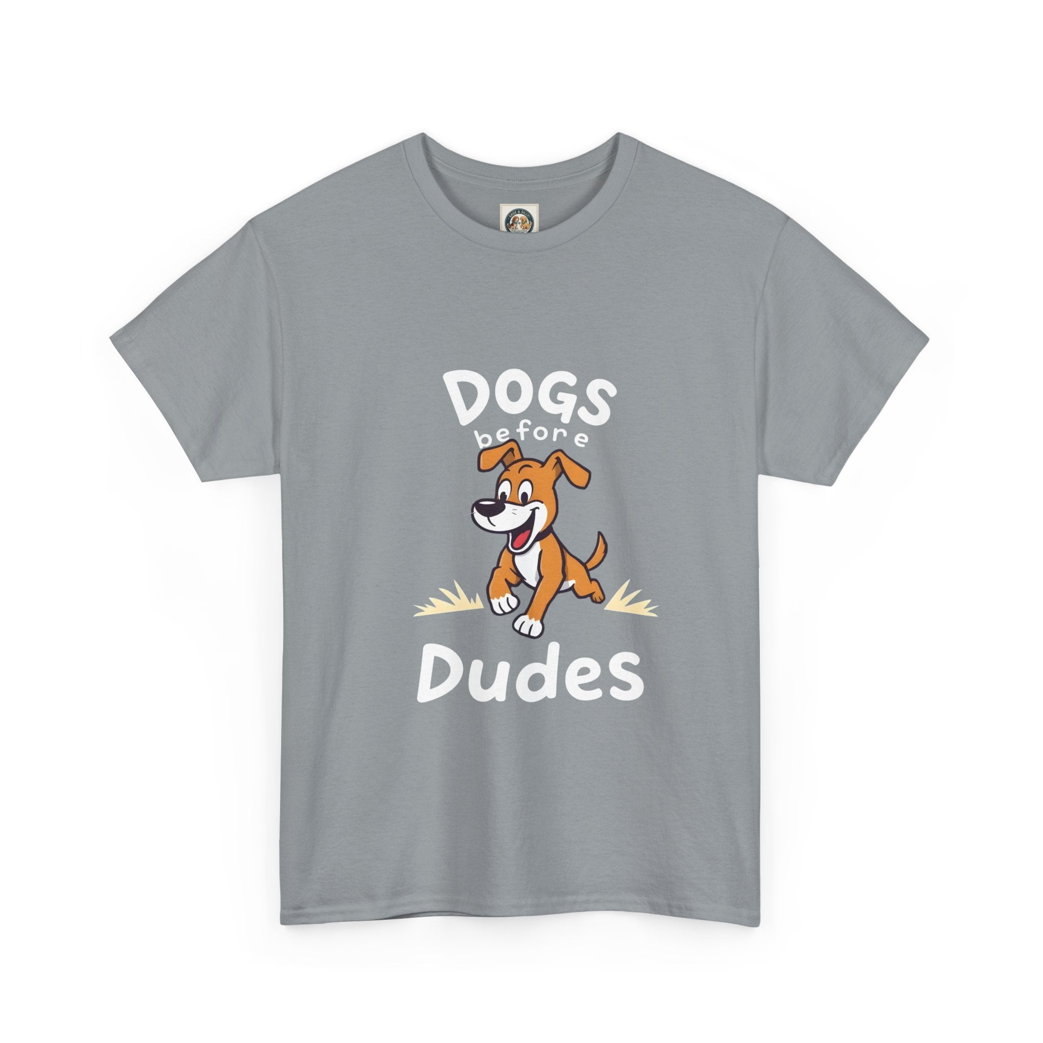 Dogs Before Dudes T-Shirt — Cute Puppy Graphic Tee (Dog Lover Gift)