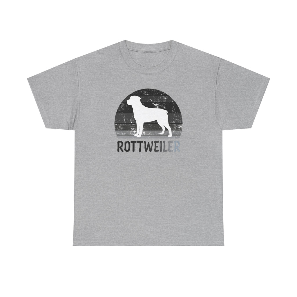 Rottweiler Retro Sunset T-Shirt – Unisex Dog Lover Graphic Tee