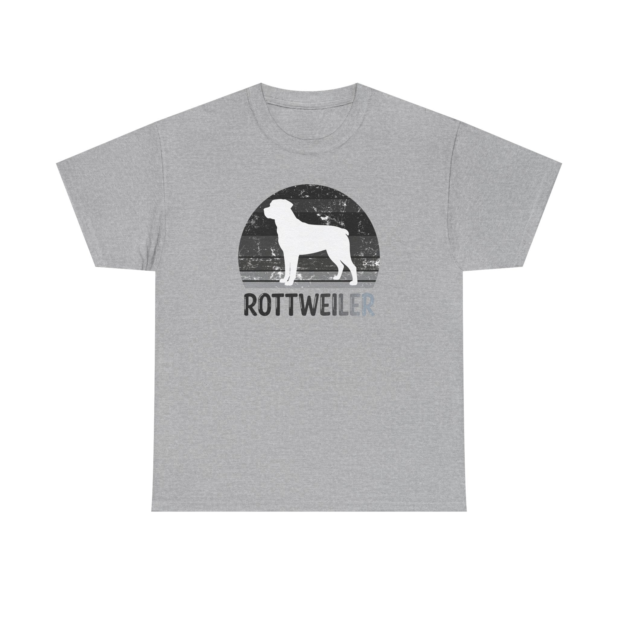 Rottweiler Retro Sunset T-Shirt – Unisex Dog Lover Graphic Tee