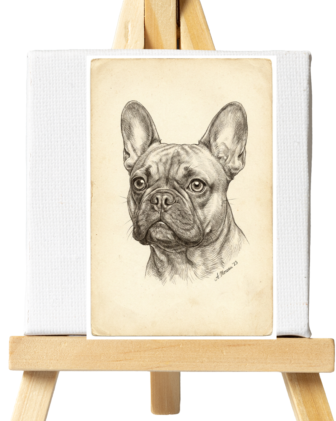French Bulldog Pencil Portrait – Downloadable Wall Art