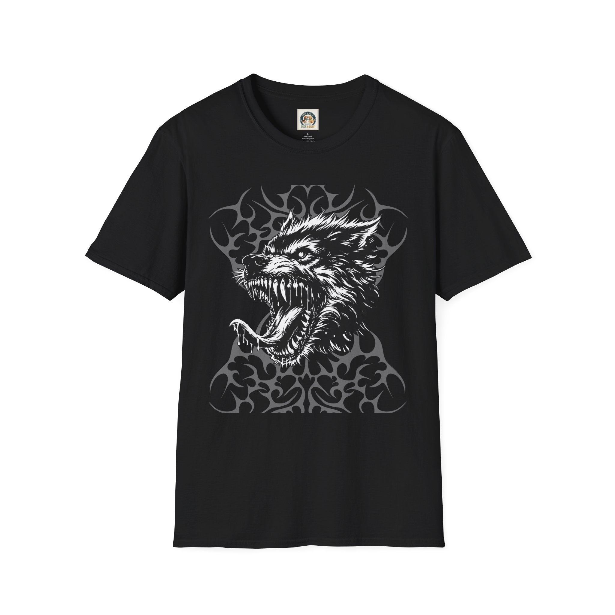 Angry Wolf Graphic T-Shirt — "This Is My Friendly Side"