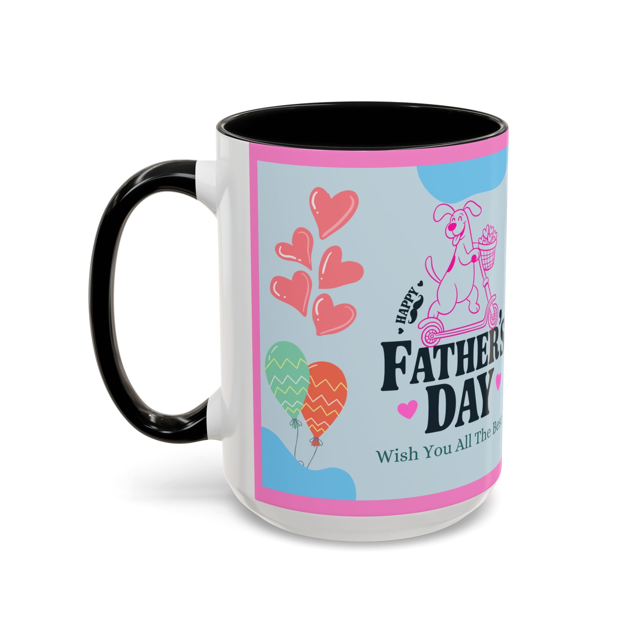 Father's Day Coffee Mug – Cute Dog on Scooter Design (11/15oz)
