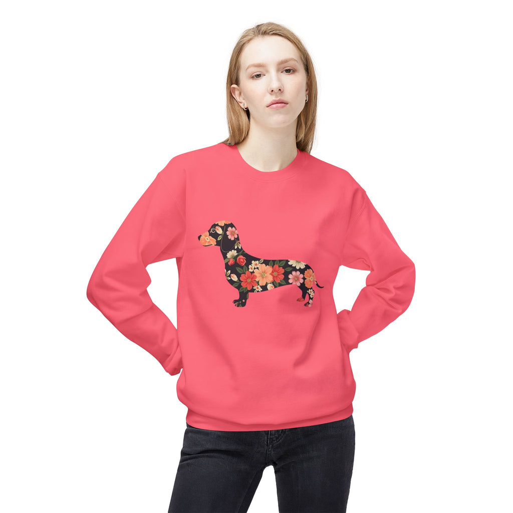 Floral Dachshund Crewneck Sweatshirt