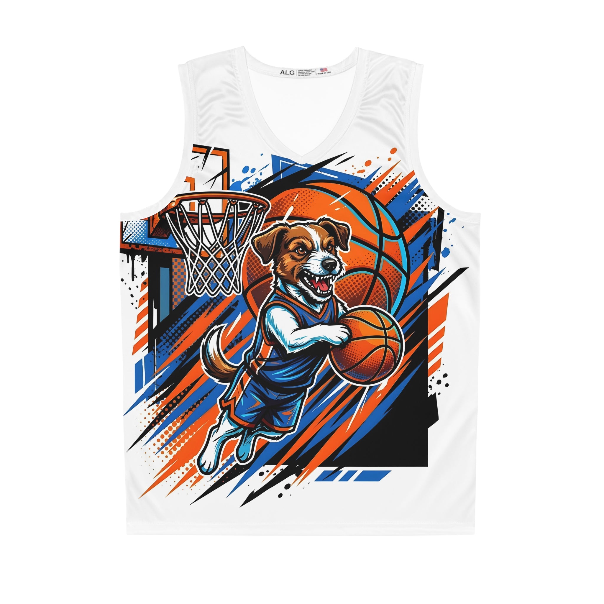 Basketball Jersey - Slam Dunk Terrier Dog Graphic AOP Athletic Tank