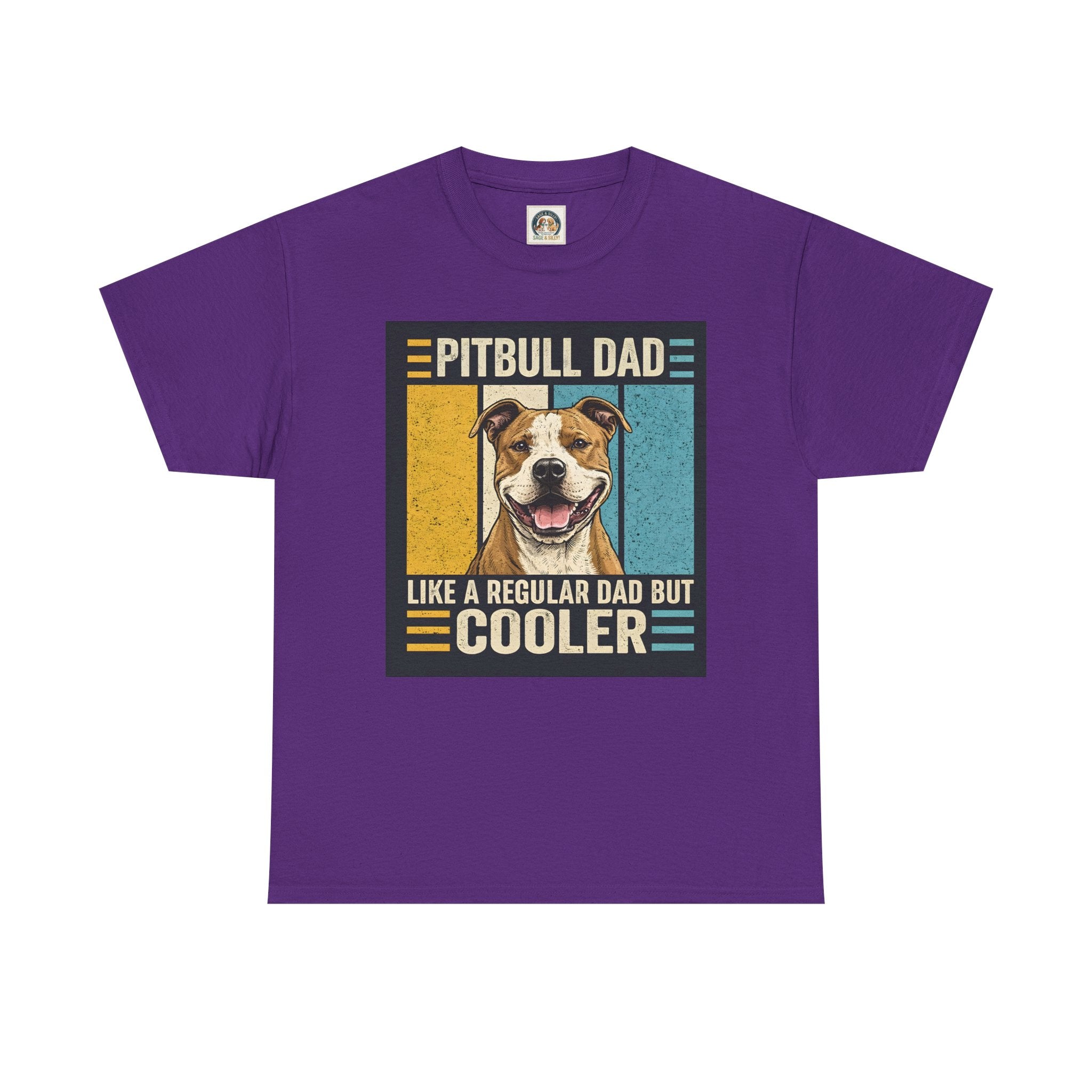Pitbull Dad T-Shirt — "Like a Regular Dad but Cooler" Retro Dog Dad Tee