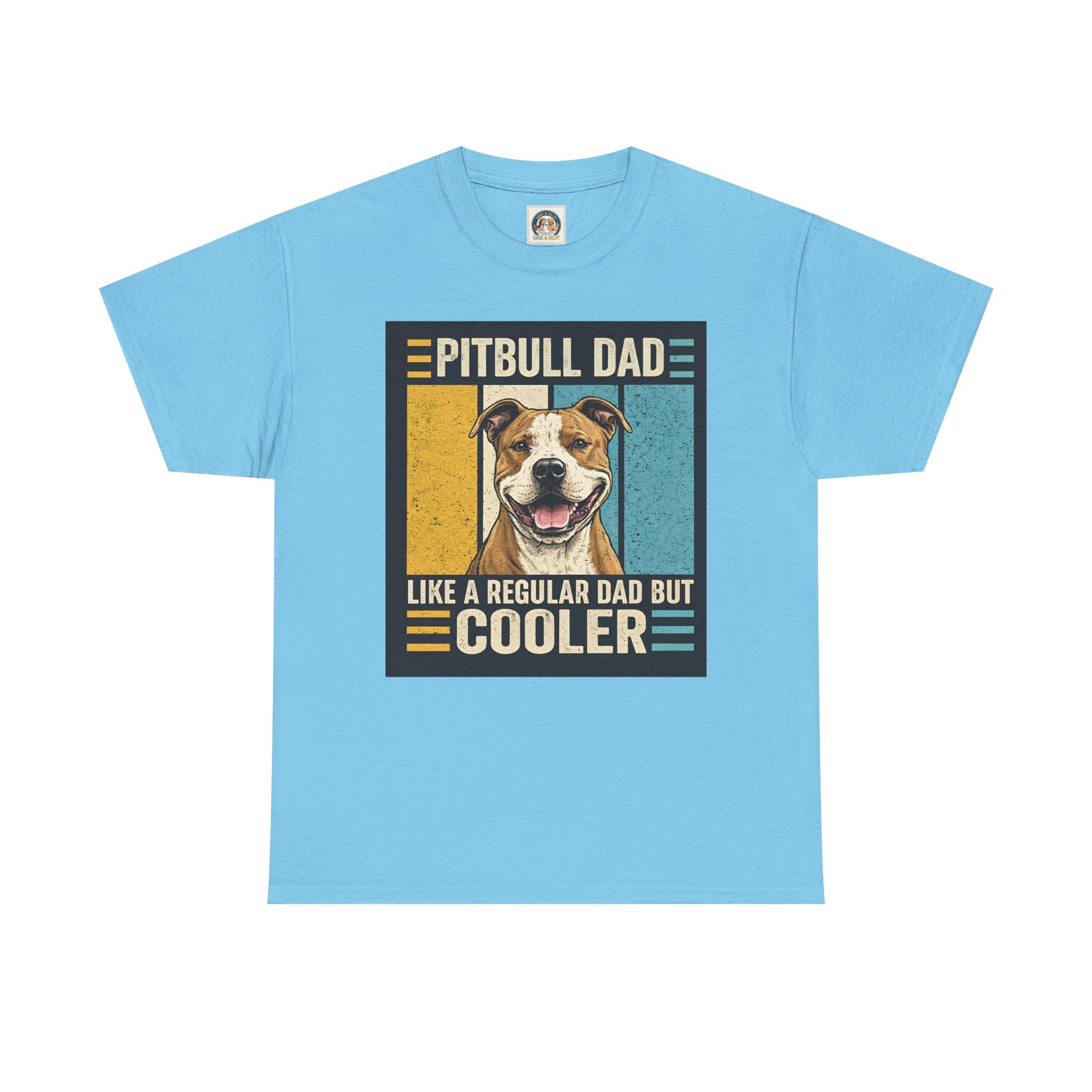 Pitbull Dad T-Shirt — "Like a Regular Dad but Cooler" Retro Dog Dad Tee