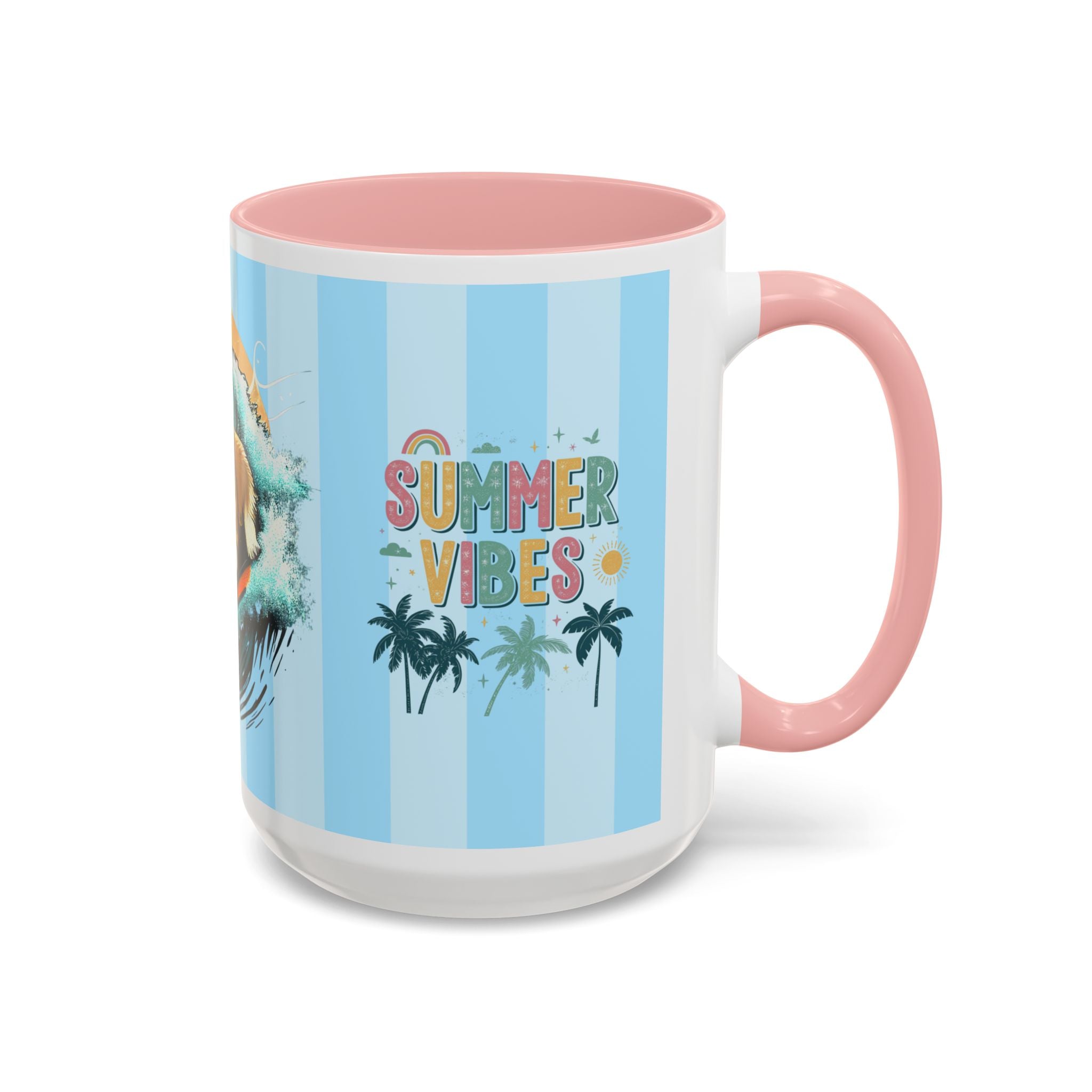Summer Vibes Corgi Surf Coffee Mug — Cute Dog Lover Gift (11/15 oz)