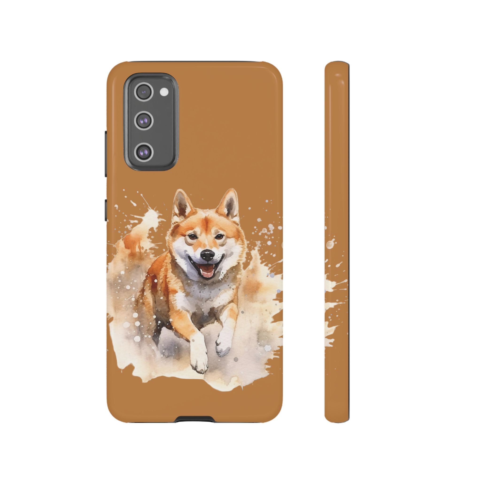 Shiba Inu Phone Case — Energetic Watercolor Dog Protective Case